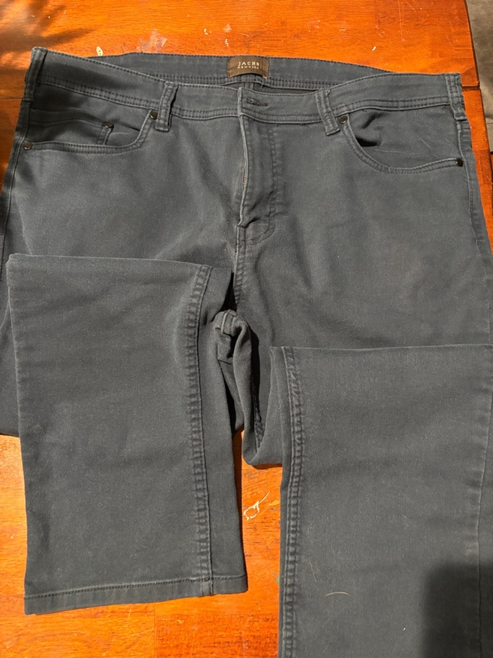 Jachs NY Men’s Slim Straight Jeans in Charcoal Gray